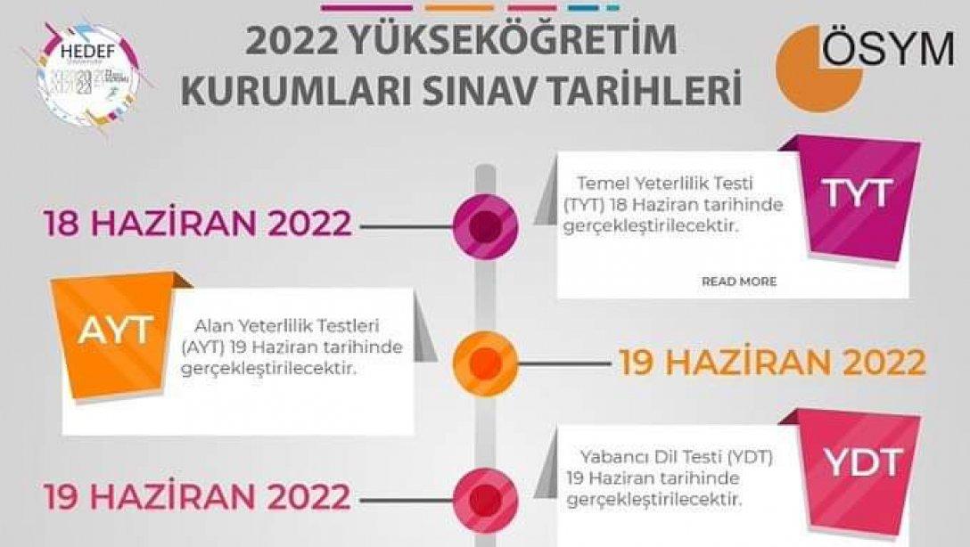 2022 YKS TAKVİMİ AÇIKLANDI