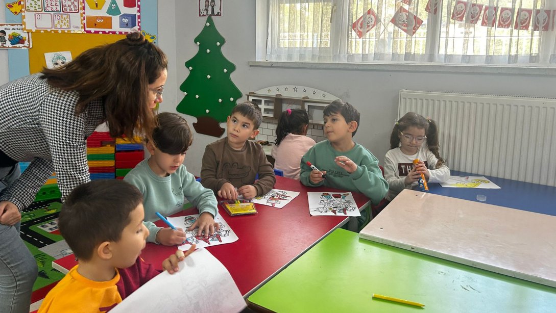 ŞUBE MÜDÜRÜMÜZ FATOŞ ÖZLEM GÜNEŞ 7 MART ANAOKULUNU ZİYARET ETTİ